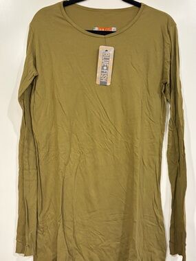 Blue Fish Olive Green Long Sleeve Shirt